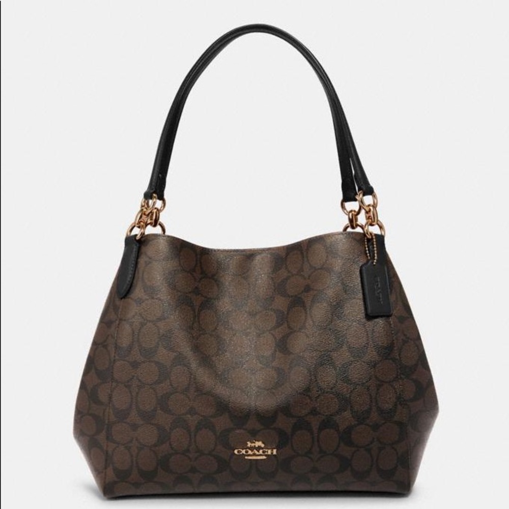 Coach Hallie Shoulder Bag in Signature Canvas